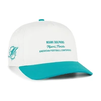 Men's '47  White Miami Dolphins Contemporary Two-Tone Hitch Adjustable Hat