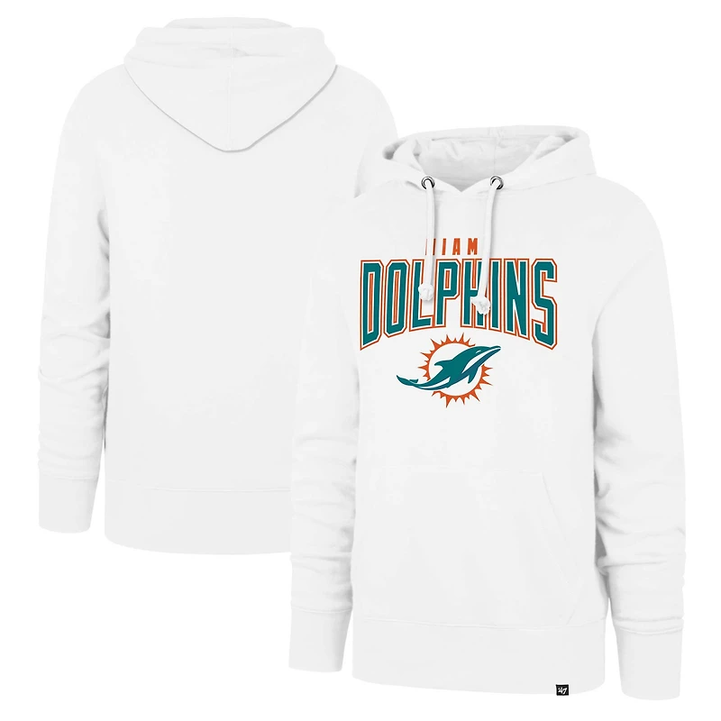 Sweat à capuche blanc Miami Dolphins Elements Arch Headline '47 pour hommes