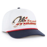 Men's '47 White Miami Dolphins Patriotic Overhand Hitch Adjustable Hat