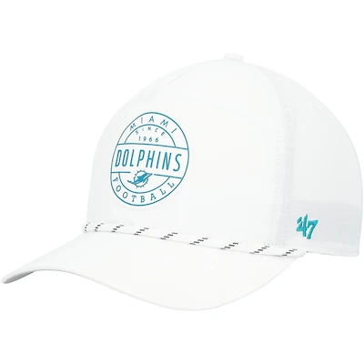Casquette ajustable blanche Miami Dolphins Surburbia Hitch brrr° pour homme '47