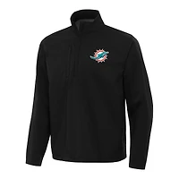 Veste à enfiler Brisk noire quart de zip pour homme des Dolphins Miami Antigua