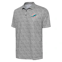 Polo noir à imprimé fleuri des Miami Dolphins Field pour homme
