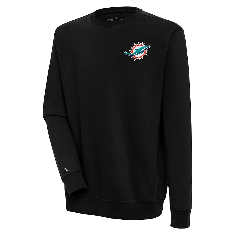 Sweat-shirt noir Antigua Miami Dolphins Victory pour homme