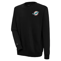Sweat-shirt noir Antigua Miami Dolphins Victory pour homme