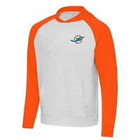 Sweat à capuche gris/orange Antigua pour homme des Miami Dolphins