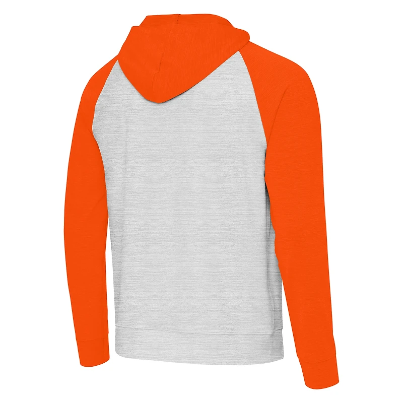 Sweat à capuche gris/orange Antigua pour homme des Miami Dolphins