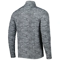 Haut à fermeture éclair quart de tour rétro Antigua Grey Miami Dolphins Brigade pour homme