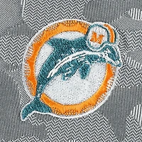 Haut à fermeture éclair quart de tour rétro Antigua Grey Miami Dolphins Brigade pour homme