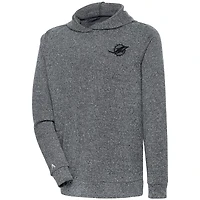 Sweat à capuche Antigua Heather Charcoal Miami Dolphins pour homme avec logo ton sur Absolute