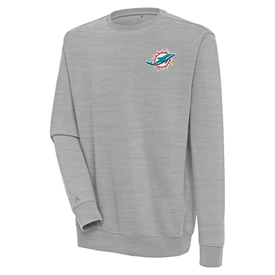 Sweat-shirt Victory gris chiné Antigua pour homme des Dolphins de Miami