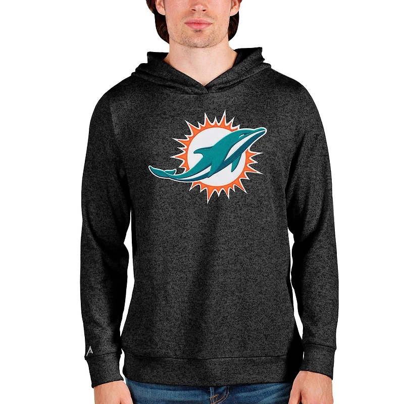 Sweat à capuche noir chiné Antigua pour homme, équipe Absolute des Miami Dolphins