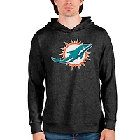 Sweat à capuche noir chiné Antigua pour homme, équipe Absolute des Miami Dolphins