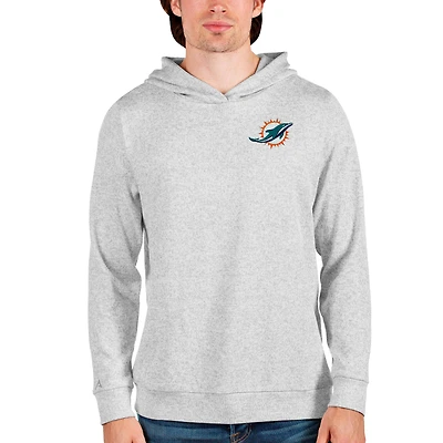 Sweat à capuche Absolute pour homme Antigua gris chiné des Miami Dolphins