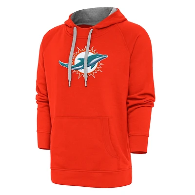 Sweat à capuche Victory Chenille Orange Antigua pour homme des Miami Dolphins