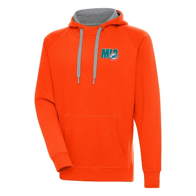 Sweat à capuche orange Antigua Miami Dolphins Victory pour homme