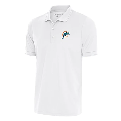 Polo rétro blanc Antigua pour homme avec logo de l'équipe des Dolphins Miami