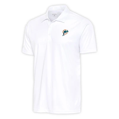 Polo rétro Apex blanc Antigua pour homme avec logo de l'équipe des Dolphins Miami