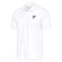 Polo rétro Apex blanc Antigua pour homme avec logo de l'équipe des Dolphins Miami