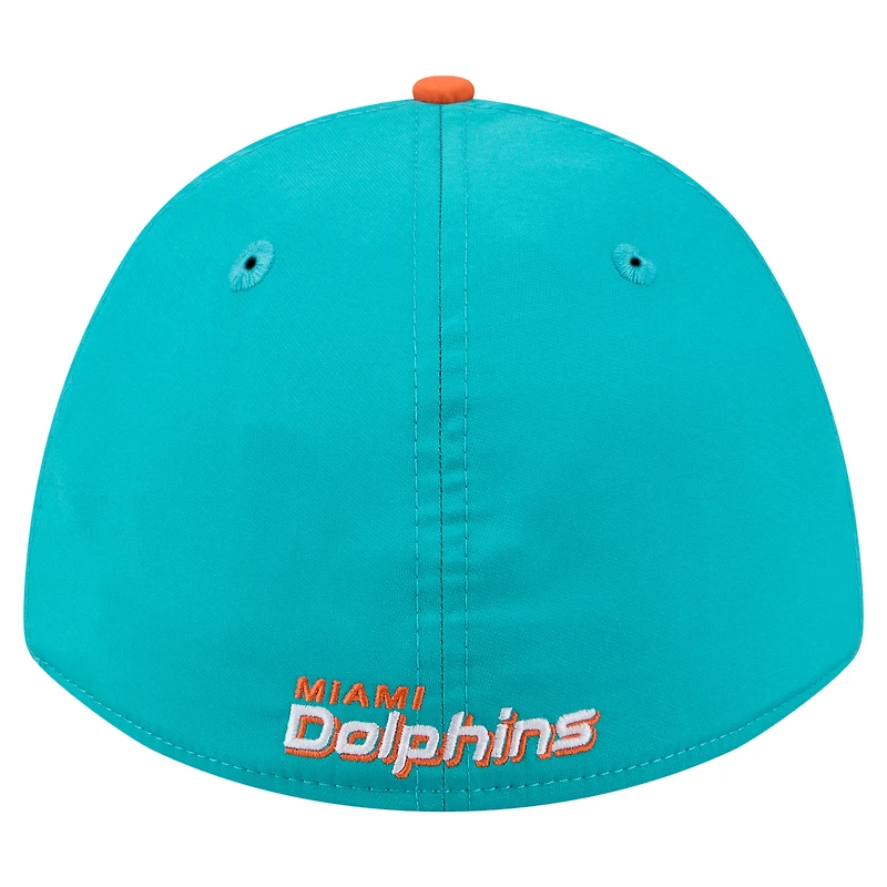 Men's  Aqua/Orange Miami Dolphins Rope M-Crown A-Frame 39THIRTY Flex Hat