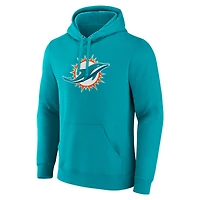 Sweat à capuche en polaire avec logo principal des Dolphins de Miami Aqua pour hommes