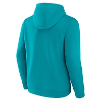 Sweat à capuche en polaire avec logo principal des Dolphins de Miami Aqua pour hommes