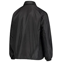 Veste coupe-vent raglan classique à boutons-pression pour hommes Miami Dolphins Coaches noire