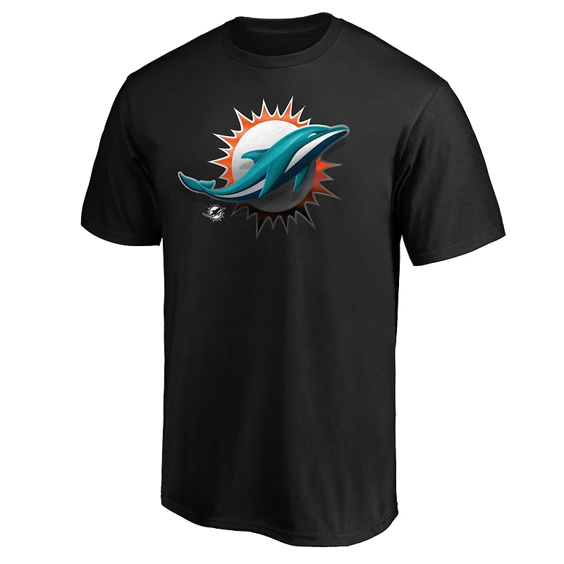 Men's Black Miami Dolphins Midnight Mascot T-Shirt