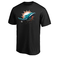 Men's  Black Miami Dolphins Midnight Mascot T-Shirt