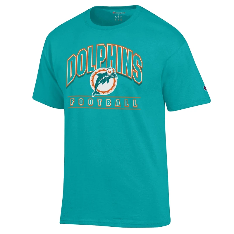 Men's Champion Aqua Miami Dolphins Jersey T-Shirt