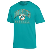Men's Champion Aqua Miami Dolphins Jersey T-Shirt