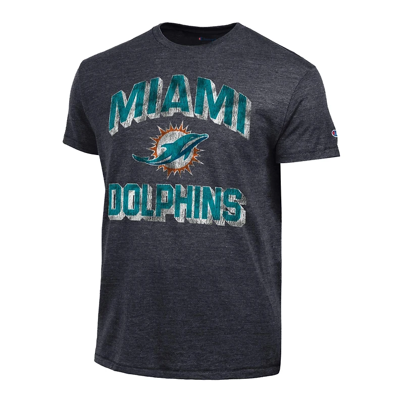 Men's Champion  Black Miami Dolphins Ultimate Tri-Blend T-Shirt