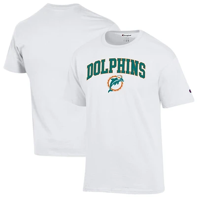 Men's Champion Aqua Miami Dolphins Arch Over Logo T-Shirt