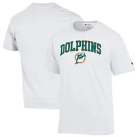 Men's Champion Aqua Miami Dolphins Arch Over Logo T-Shirt