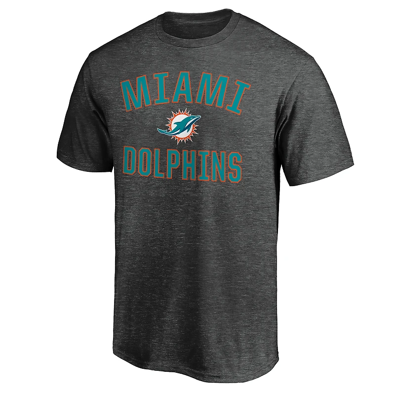 Men's  Charcoal Miami Dolphins Victory Arch T-Shirt