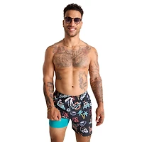 Maillot de bain classique doublé noir Chubbies Miami Dolphins The Neon 5,5" pour homme