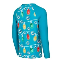 Ensemble haut à manches longues et pantalon en tricot Garland Raglan Sport Aqua Miami Dolphins pour homme