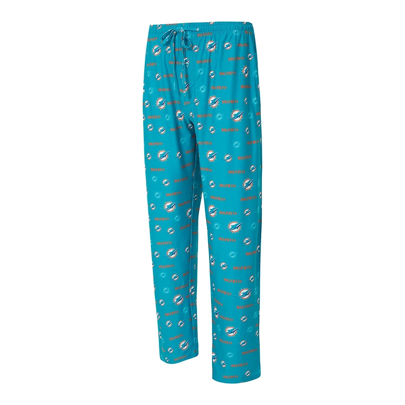 Pantalon Concepts Sport Aqua pour homme à imprimé mosaïque des Dolphins de Miami