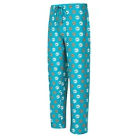 Men's Concepts Sport Aqua Miami Dolphins Record Throwback All Over Knit Pants