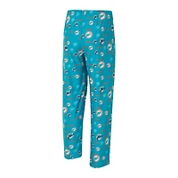 Pantalon en tricot à imprimé mosaïque rétro Concepts Sport Aqua Miami Dolphins pour homme