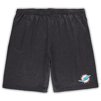 Ensemble haut et short Concepts Sport blanc/anthracite pour homme des Dolphins de Miami, grande taille