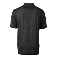Men's Cutter & Buck Black Miami Dolphins Micro Floral Stretch Polo