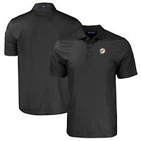 Polo extensible recyclé à imprimé géométrique ton sur pour homme Cutter & Buck, noir, Miami Dolphins, grand et gabarit, Pike Eco