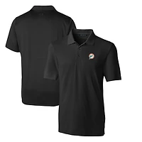 Men's Cutter & Buck Black Miami Dolphins Throwback Logo Big Tall Forge Stretch Polo