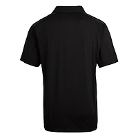 Men's Cutter & Buck Black Miami Dolphins Throwback Logo Prospect Textured Stretch Polo