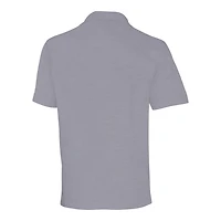 Men's Cutter & Buck Charcoal Miami Dolphins Throwback Logo Big Tall Stretch Oxford Button-Down Short Sleeve Shirt