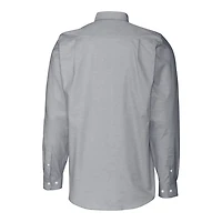 Chemise boutonnée en oxford extensible à manches longues et logo rétro des Dolphins de Miami pour homme, couleur anthracite, Cutter & Buck