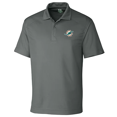 Men's Cutter & Buck Gray Miami Dolphins Big Tall DryTec Genre Polo