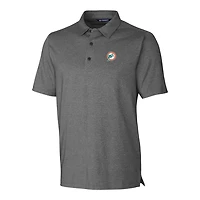 Polo extensible chiné à logo rétro des Dolphins de Miami pour homme, Cutter & Buck, couleur anthracite