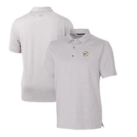 Polo extensible chiné gris Cutter & Buck pour homme avec logo rétro des Dolphins de Miami