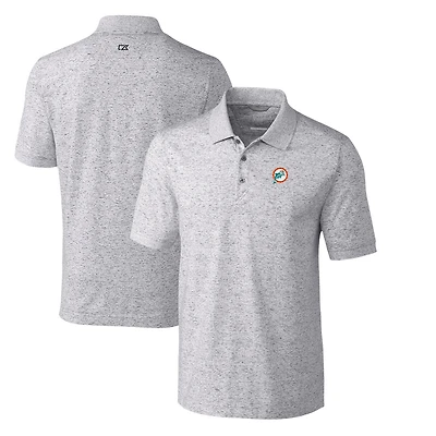 Polo rétro Advantage Tri-Blend Space Dye pour homme, coupeur et buck, acier, Miami Dolphins, grandes tailles